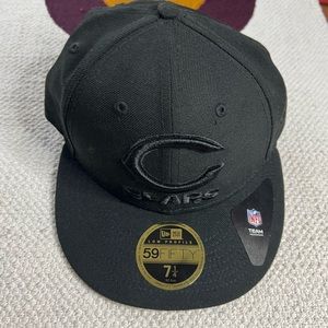CHICAGO BEARS Black on Black 59FIFTY Fitted Cap